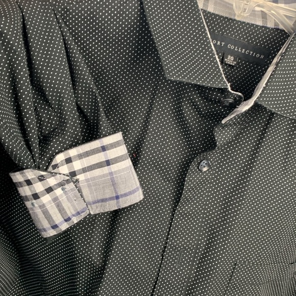 Boys Report Collection LS button down black/wht dots - Picture 3 of 6